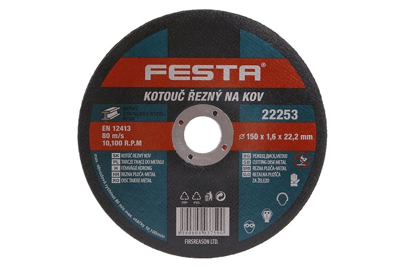 (obrázek pro) Kotouč řezný FESTA na kov 150x1.6x22.2mm