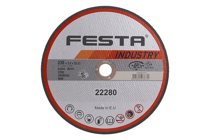 (obrázek pro) Kotouč řezný FESTA INDUSTRY na kov 230x2x22.2mm