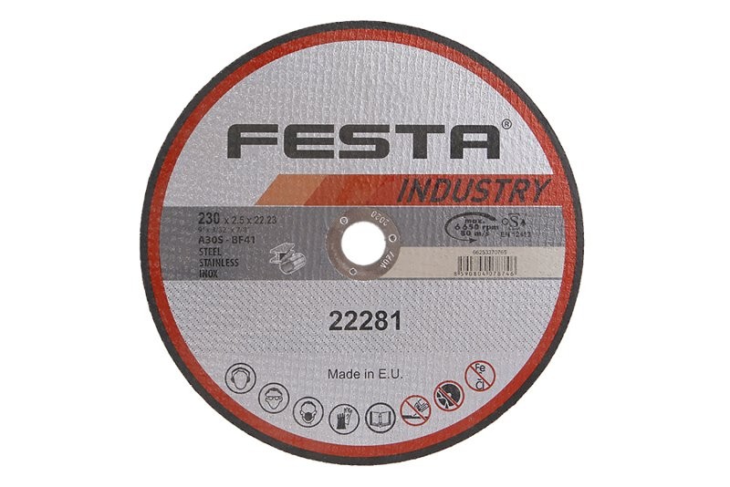(obrázek pro) Kotouč řezný FESTA INDUSTRY na kov 230x2.5x22.2mm