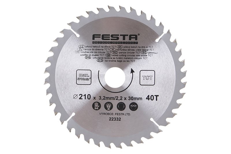 (obrázek pro) Kotouč pilový FESTA SK 210/3.2/30mm 40T