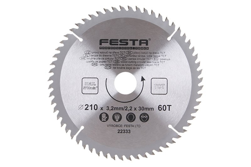 (obrázek pro) Kotouč pilový FESTA SK 210/3.2/30mm 60T