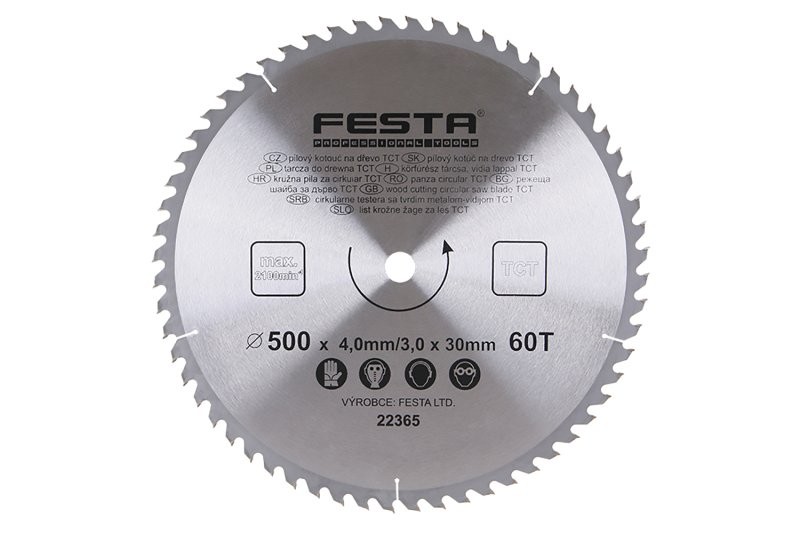 (obrázek pro) Kotouč pilový FESTA SK 500/4.0/30mm 60T