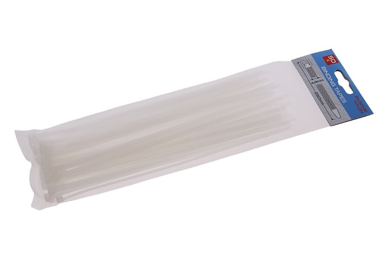 (obrázek pro) Pásky vázací 250x4.8mm 50ks bílá