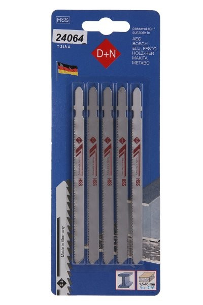 (obrázek pro) Plátky do přímočaré pily HSS 100/1mm 5ks 31112
