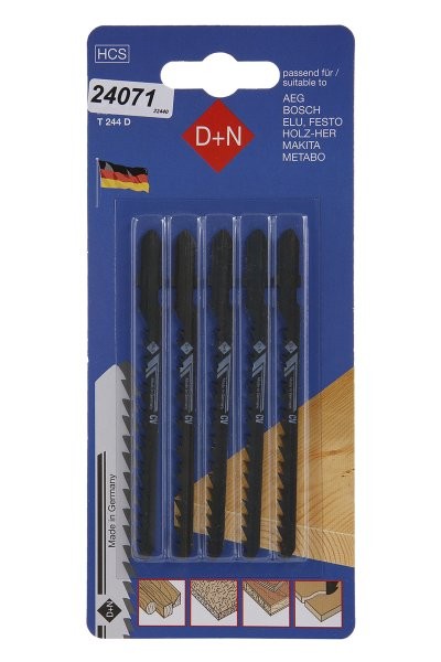 (obrázek pro) Plátky do přímočaré pily HCS 75/1.3mm 5ks 32440
