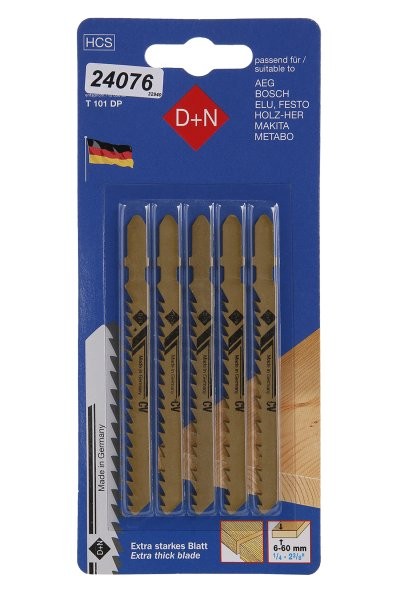(obrázek pro) Plátky do přímočaré pily HCS 75/1.7mm 5ks 32940