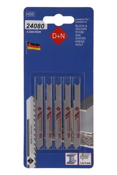 (obrázek pro) Plátky do přímočaré pily HSS B&D 50/1mm 5ks 11012