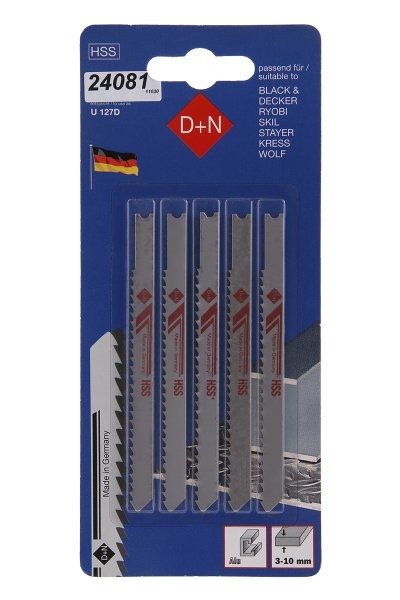 (obrázek pro) Plátky do přímočaré pily HSS B&D 75/1mm 5ks 11030