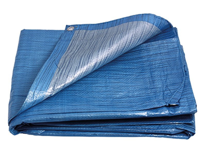 (obrázek pro) PE plachta zakrývací 2x2m 70g/1m2 modro-stříbrná