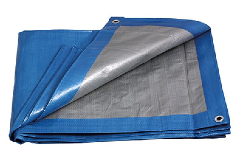 (obrázek pro) PE plachta zakrývací PROFI 4x6m 140g/1m2 modro-stříbrná