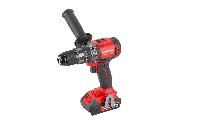 (obrázek pro) Vrtačka AKU s příklepem FESTA &Prime;BRUSHLESS&Prime; SHARE20V baterie 2.0Ah, nabíječka, kufr