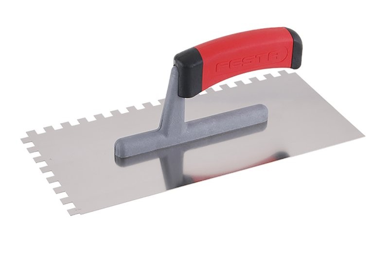 (obrázek pro) Hladítko FESTA nerez gumová rukojeť 280x130mm zub e8