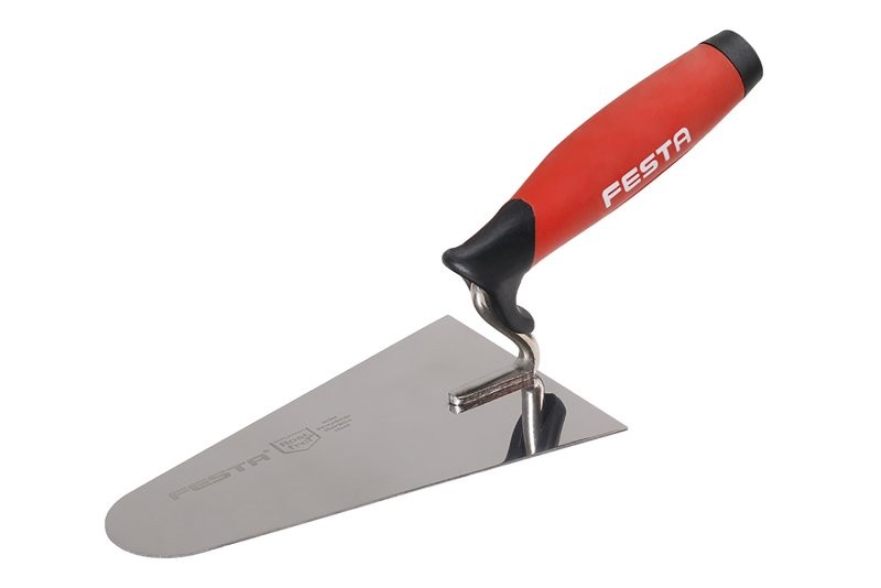 (obrázek pro) Lžíce nerez zednická oblá FESTA gum.ruč. 160mm