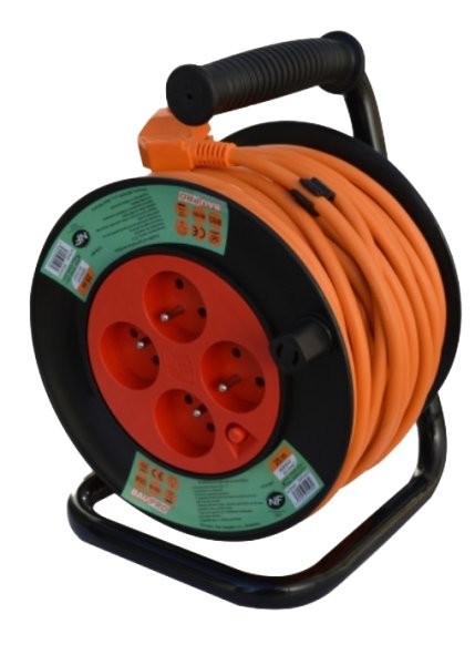 (obrázek pro) Kabel prodlužovací navíjecí 50m 4zásuvky IP20