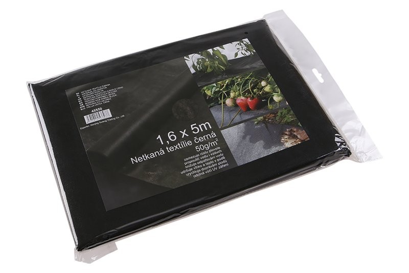 (obrázek pro) Netkaná textílie 1.6x5m černá 50g/m2