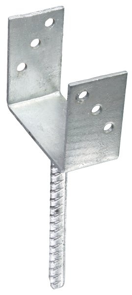 (obrázek pro) Patka sloupku U 81x60x100mm tl.4mm trn 18x200mm ZN