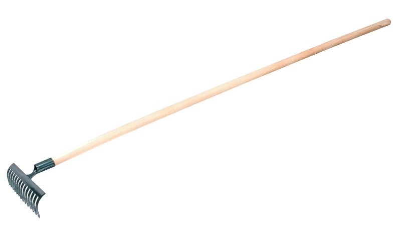 (obrázek pro) Hrábě kovové 10z s násadou