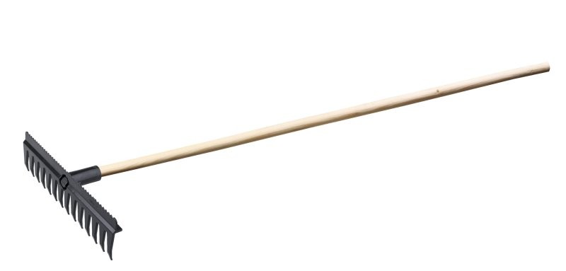 (obrázek pro) Hrábě plastové 41cm 14z s násadou 160cm