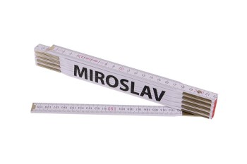 (obrázek pro) Metr skládací 2m MIROSLAV (PROFI,bílý,dřevo)