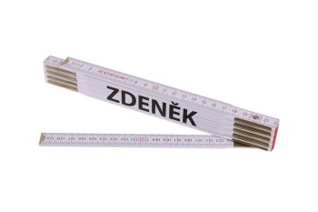 (obrázek pro) Metr skládací 2m ZDENĚK (PROFI,bílý,dřevo)