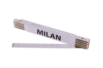 (obrázek pro) Metr skládací 2m MILAN (PROFI,bílý,dřevo)