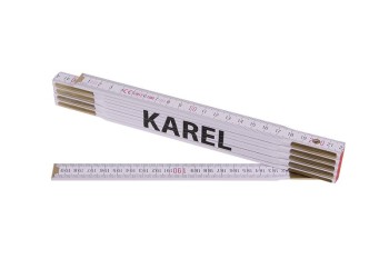 (obrázek pro) Metr skládací 2m KAREL (PROFI,bílý,dřevo)