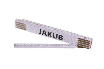 (obrázek pro) Metr skládací 2m JAKUB (PROFI,bílý,dřevo)