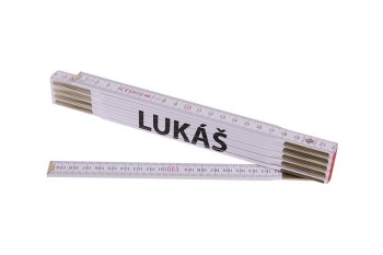 (obrázek pro) Metr skládací 2m LUKÁŠ (PROFI,bílý,dřevo)