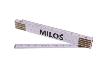 (obrázek pro) Metr skládací 2m MILOŠ (PROFI,bílý,dřevo)