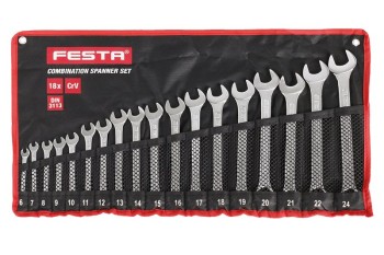 (obrázek pro) Sada očkoploché klíče FESTA CrV 18ks 6-24mm