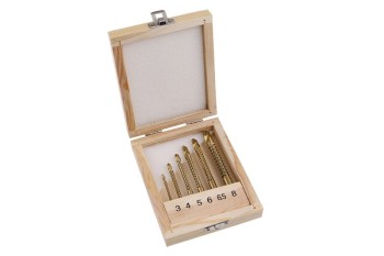 (obrázek pro) Sada frézovacích vrtáků HSS TITAN 6ks 3-8mm