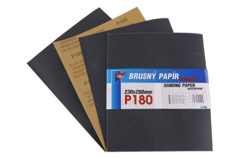 (obrázek pro) Papír brusný 230x280mm P180 10ks Waterproof