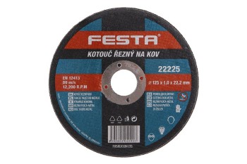 (obrázek pro) Kotouč řezný FESTA na kov 125x1.0x22.2mm