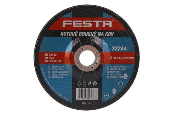 (obrázek pro) Kotouč brusný FESTA na kov 150x6.4x22.2mm