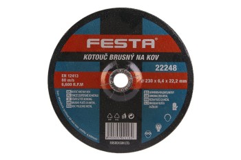 (obrázek pro) Kotouč brusný FESTA na kov 230x6.4x22.2mm