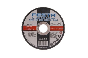 (obrázek pro) Kotouč řezný FESTA na kov 115x1.6x22.2mm