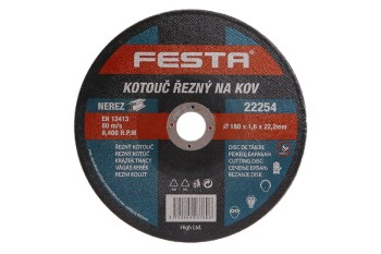 (obrázek pro) Kotouč řezný FESTA na kov 180x1.6x22.2mm