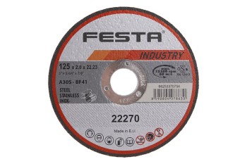 (obrázek pro) Kotouč řezný FESTA INDUSTRY na kov 125x2x22.2mm