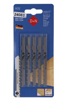(obrázek pro) Plátky do přímočaré pily HCS B&D 75/1.45mm 5ks 12240