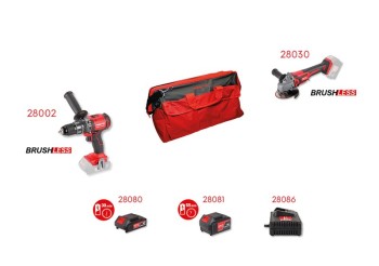 (obrázek pro) Sada AKU &Prime;BRUSHLESS&Prime; 2+3 (28002+28030+28080+28081+28086+bag)!OBJ!