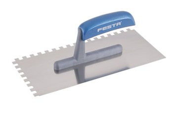 (obrázek pro) Hladítko FESTA nerez dřevěná rukojeť 280x130mm zub e8