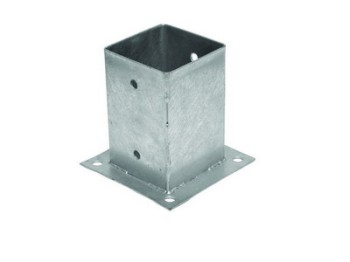 (obrázek pro) Patka sloupku 91x91x150mm tl. 1.8mm ZN