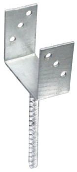 (obrázek pro) Patka sloupku U 81x60x100mm tl.4mm trn 18x200mm ZN