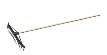(obrázek pro) Hrábě plastové 58cm 16z s násadou 160cm